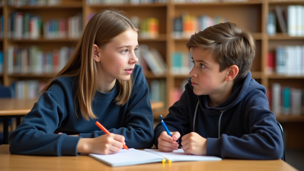 Kaks õpilast, kes jagavad lahti parooli ja digitaalse identiteedi turvalisuse probleeme